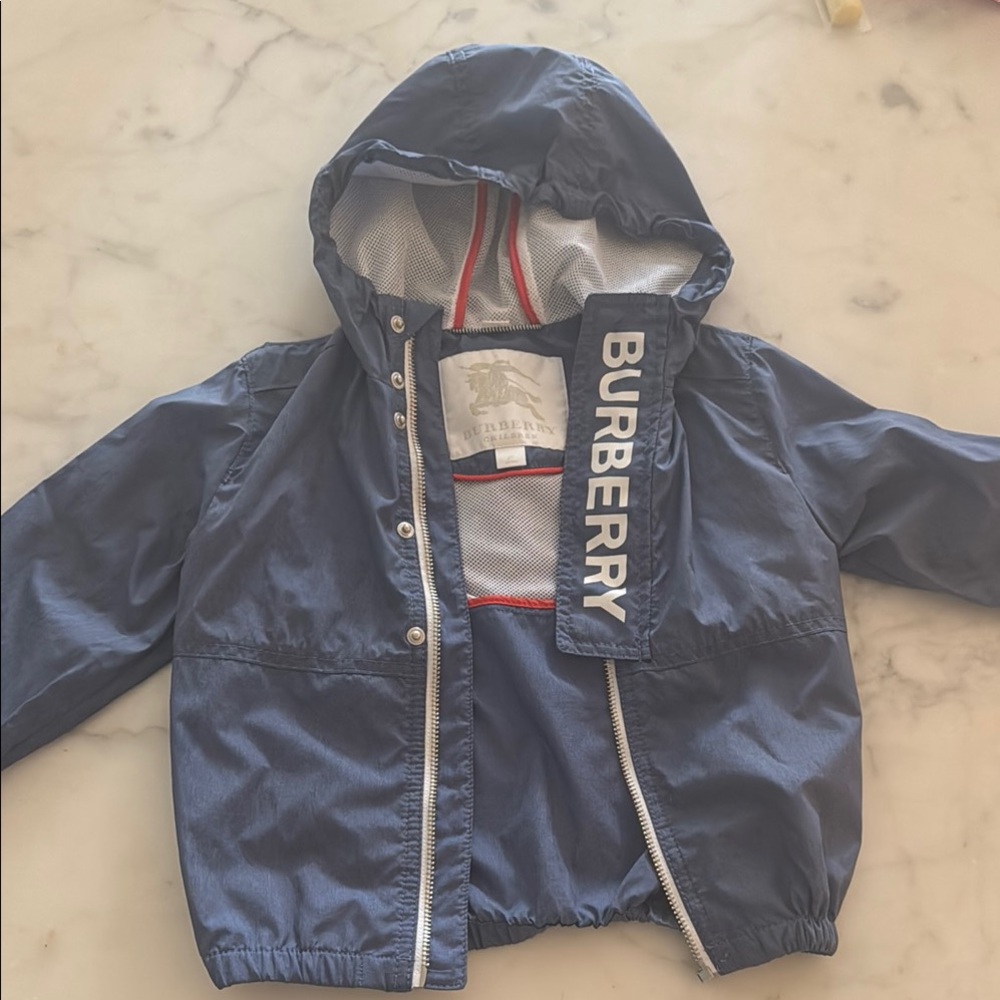 Burberry Navy Blue Hooded Jacket